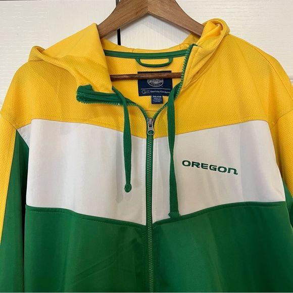 Oregon Ducks zippered hoodie track jacket - Picture 2 of 9